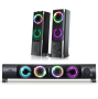 ADVANCE SOUNDPHONICS 6W GAMER 2.0 HANGSZÓRÓ, RGB LED, FEKETE