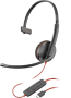 POLY PLANTRONICS BLACKWIRE 3210 USB-C/A HEADSET BLACK