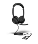 JABRA EVOLVE2 50 USB-C/A UC STEREO HEADSET/FEJHALLGATÓ, FEKETE