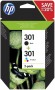 HP N9J72AE NO.301 FEKETE/SZÍNES CH561AE+CH562AE (2X3ML) EREDETI MULTIPACK (N9J72AE)